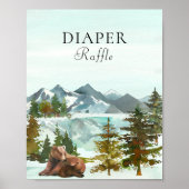 Baby shower voor diapere Raffle Table Adventure-Be Poster (Voorkant)