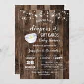 Baby shower voor diapers en Kaarten voor cadeautje (Voorkant / Achterkant)