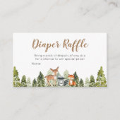 Baby shower voor dieravontuur in de luier Raffle Informatiekaartje (Voorkant)
