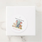 Baby shower voor dieren bedankjes labels (In situ)
