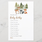 Baby shower voor dierlijk avontuur gebeden voor Ba (Voorkant)