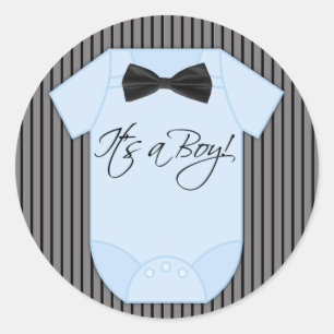 Baby Shower voor een Jongen Ronde Sticker