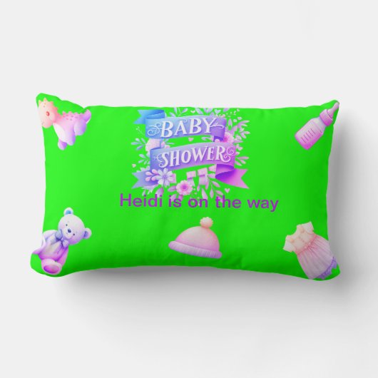 Baby shower voor een meisje kussen (Voorkant)