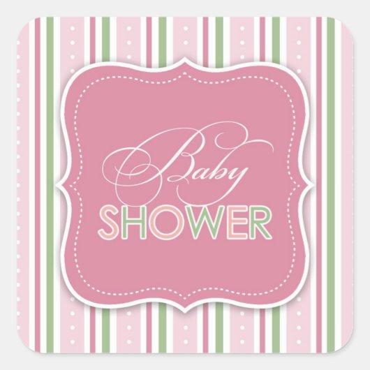 Baby shower voor een meisje Sticker (Voorkant)
