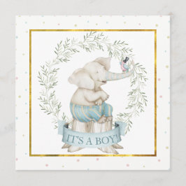 Baby Shower voor een Olifantje Kaart