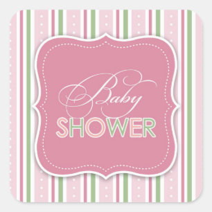 Baby shower voor een Sticker van het Meisje