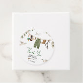 Baby shower voor eendenjacht rond bedankjes labels (In situ)