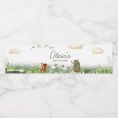 Baby shower voor eendenjacht waterfles etiket (Enkel label)