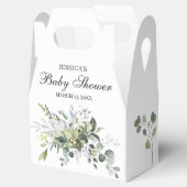 Baby shower voor Eucalyptus Waterverf Bedankdoosjes (Geopend)