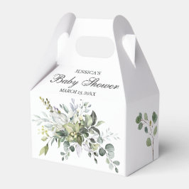 Baby shower voor Eucalyptus Waterverf Bedankdoosjes