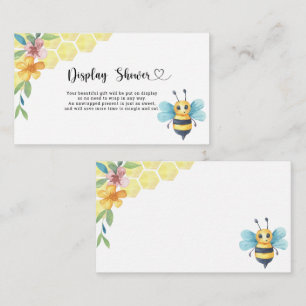 Baby shower voor Floral Bee Display Informatiekaartje