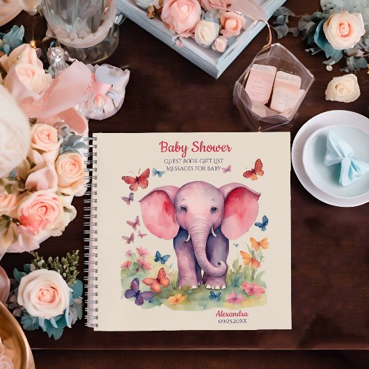 Baby shower voor gastencadeaulijst notitieboek