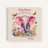 Baby shower voor gastencadeaulijst notitieboek (Voorkant)