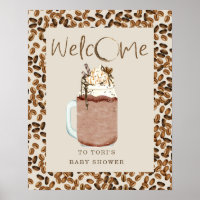 Baby shower voor gehakt koffiebonen Welkom
