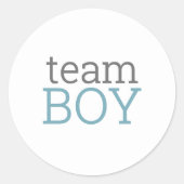 Baby shower voor gendergelijkheid onthullen - Team Ronde Sticker (Voorkant)