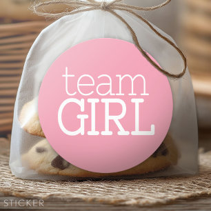 Baby shower voor gendergelijkheid onthullen - Team Ronde Sticker