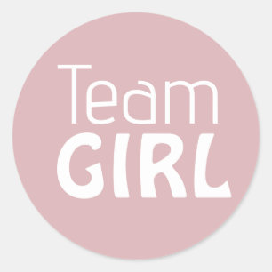 Baby shower voor gendergelijkheid onthullen - Team Ronde Sticker