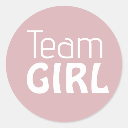 Baby shower voor gendergelijkheid onthullen - Team Ronde Sticker (Voorkant)