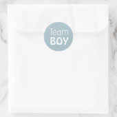 Baby shower voor gendergelijkheid onthullen - Team Ronde Sticker (Tas)