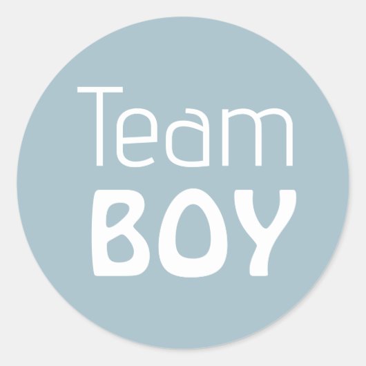 Baby shower voor gendergelijkheid onthullen - Team Ronde Sticker (Voorkant)