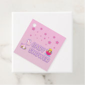 Baby shower voor Girl Stars en Giraffe Bedankjes Labels (In situ)