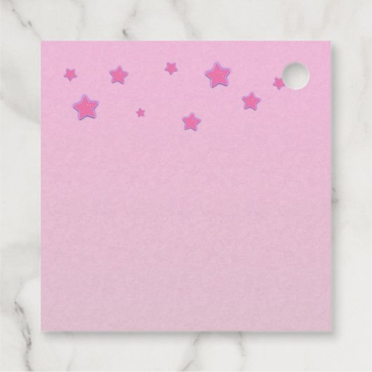 Baby shower voor Girl Stars en Giraffe Bedankjes Labels (Achterkant)