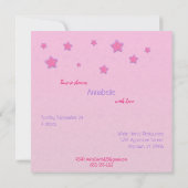 Baby shower voor Girl Stars en Giraffe Kaart (Achterkant)