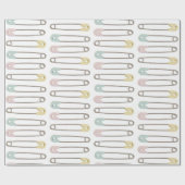 Baby shower voor goedkopere veiligheidsspelden cadeaupapier (Vlak)