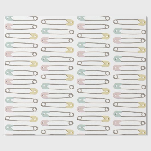 Baby shower voor goedkopere veiligheidsspelden cadeaupapier (Vlak)