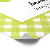 Baby shower voor groene appelen poster (Hoek)