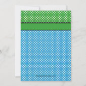 Baby shower voor groene blauwvoetafdruk kaart (Achterkant)