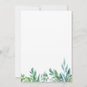 Baby shower voor groene en goudolie kaart (Achterkant)