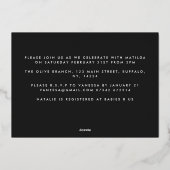 Baby shower voor groene terracotta abstracte water folie uitnodiging (Achterkant)