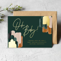 Baby shower voor groene terracotta abstracte water