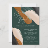 Baby shower voor groene terracotta abstracte water kaart (Voorkant)