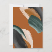 Baby shower voor groene terracotta abstracte water kaart (Achterkant)