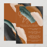 Baby shower voor groene terracotta abstracte water