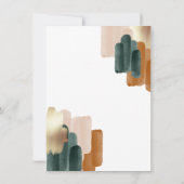 Baby shower voor groene terracotta abstracte water kaart (Achterkant)