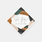 Baby shower voor groene terracotta abstracte water servet (Hoek)