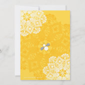 Baby shower voor groothoekbijen kaart (Achterkant)