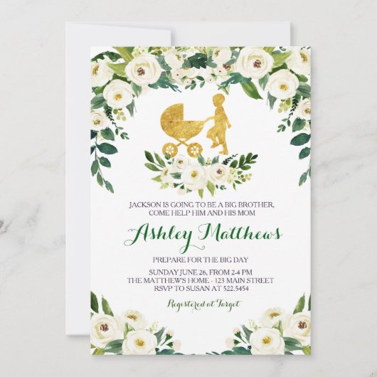 baby shower voor grote broers kaart (Voorkant)