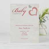 Baby shower voor hartstralen - Rood en zwart Kaart (Staand voorkant)