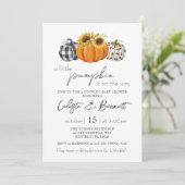 Baby shower voor herfst Little Pumpkin Sunflower C Kaart (Staand voorkant)
