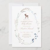 Baby shower voor herten in het bos bedankkaart (Voorkant)