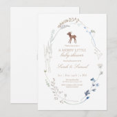 Baby shower voor herten in het bos bedankkaart (Voorkant / Achterkant)