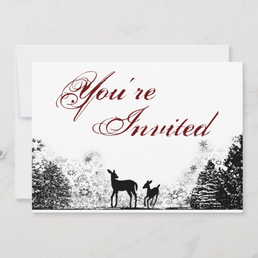 Baby shower voor herten in het bos kaart (Voorkant)