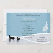 Baby shower voor herten in het bos kaart (Achterkant)