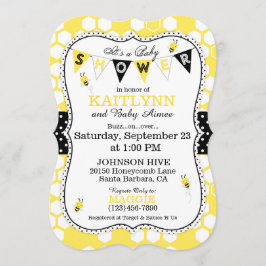 Baby shower voor het afdrukken van honingraat-poot kaart