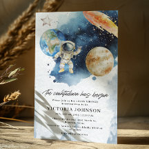 Baby shower voor het aftellen van ruimteplaneten
