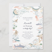 Baby shower voor het mariene leven kaart (Voorkant)